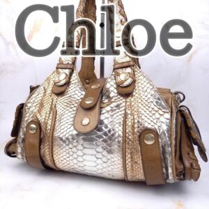 Auth Chloe Silverado Leather Handbag Shoulder Bag Beautiful Auth Chloe Silverado Leather Handbag Shoulder Bag Beautiful