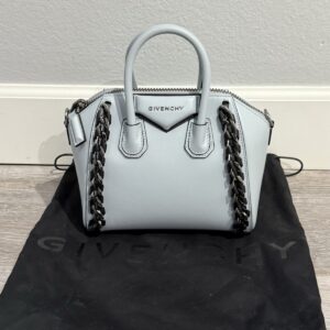 Givenchy Baby Blue Top Handle Cross Body Purse Givenchy Baby Blue Top Handle Cross Body Purse