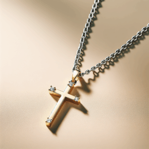 Havopso 18K Gold Plated Simple CZ Diamond Cross Necklace for Women Stainless Steel Plain Tiny Cross Faith Pendant Necklace Dainty Minimal Jewelry Confirmation