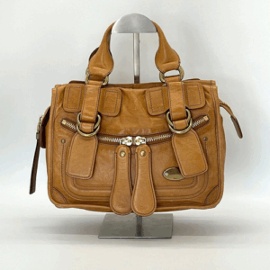 Chloe Vintage Bay bag Hand bag Tote bag Leather Brown Authentic