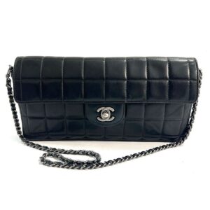 CHANEL Shoulder Bag Chocolate Bar Matelass Lambskin