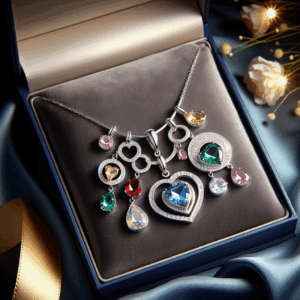 ChicSilver 925 Sterling Silver Heart/Round/Pear/Emerald Cut Simulated Birthstone Necklace Birthday Gift for Women (with Gift Box)