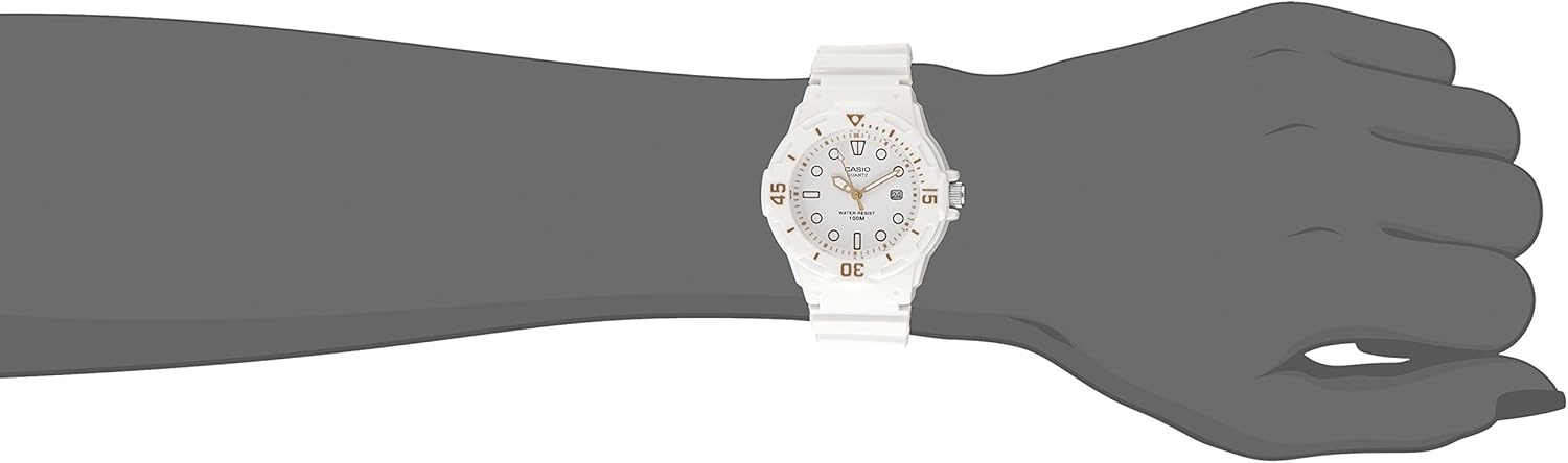 Casio Women's LRW200H-7E2VCF Dive Series Diver Look Analog Watch, White - Image 4
