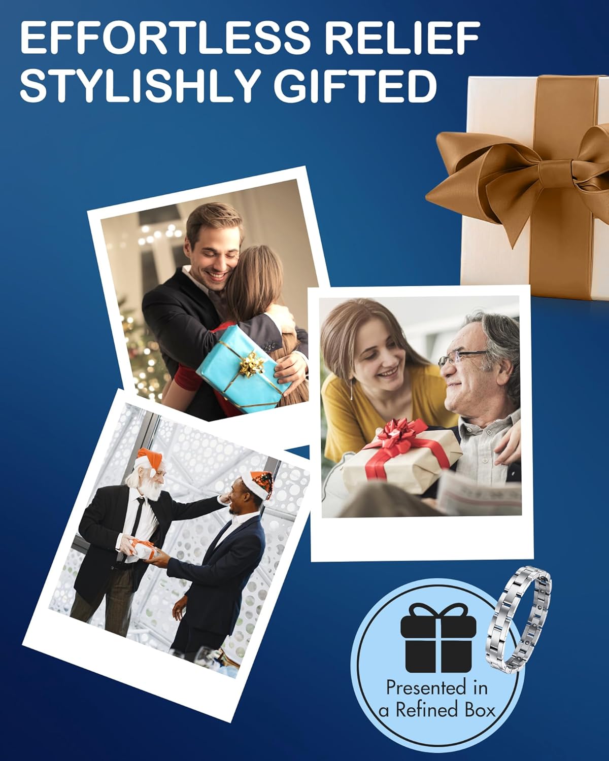 Feraco Magnetic Bracelet for Men Titanium Steel Magnetic Bracelet for Men with Double Row Magnets Adjustable - Image 8