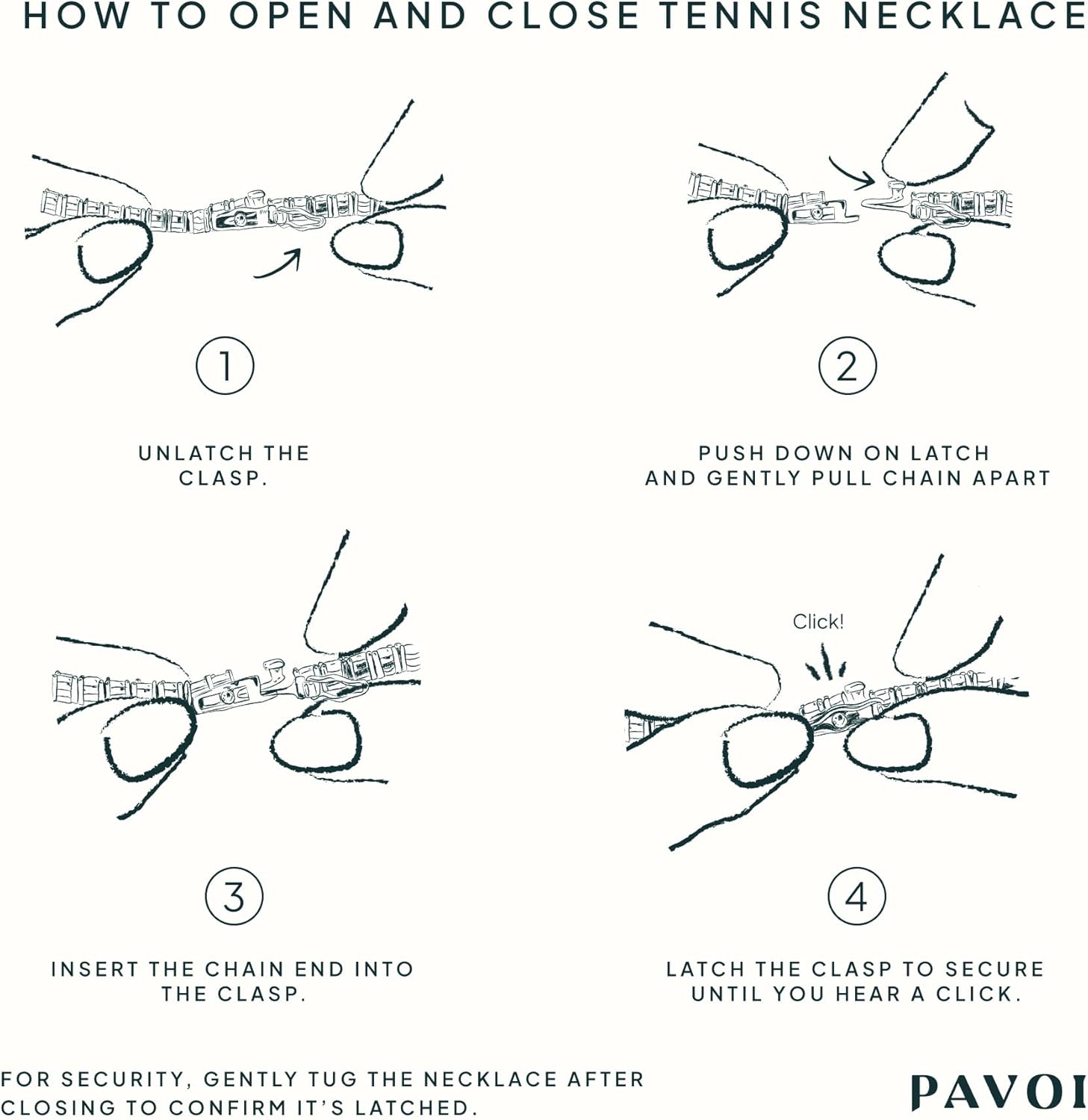 PAVOI 14K Gold Plated 3mm Simulated Diamond Tennis Necklace for Women | Tennis Chain | Chunky Long Gold Necklace for Women| Sizes 15" and 18" - Image 5