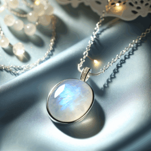 925 Sterling Silver Moonstone Necklace Oval Pendant Necklace June Birthstone Necklace for Women Handmade Moonstone Jewelry for Gift