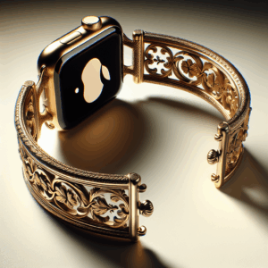 NINKI Metal Bracelet Compatible for Apple Watch Band for Women 38mm 40mm 41mm 42mm,Fancy Bangle Adjustable Strap Ladies Jewelry Link Apple Watch Bands Series 10/9/8 7 6 5 4 3 2 1 SE iWatch Bands Gold