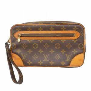 LOUIS VUITTON Marly Dragonne GM M51825 Monogram Clutch Bag Brown