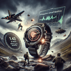 Military Smart Watch for Men with GPS, 1.43″ AMOLED Bluetooth Call Smartwatch with LED Flashlight, Rugged Smart Watches for Android iOS, IP68 Waterproof Fitness Tracker with Heart Rate