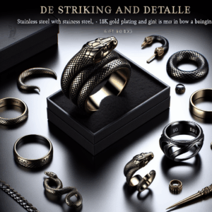 Stainless Steel/18K Gold Plated/Black Snake Ring for Men Women Size 7-12 Serpent Reptile Rings Punk Gothic Jewelry(with Gift Box) Stainless Steel/18K Gold Plated/Black Snake Ring for Men Women Size 7-12 Serpent Reptile Rings Punk Gothic Jewelry(with Gift Box)