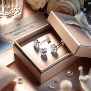 KRKC Moissanite Earrings for Women, Birthday Valentine’s Day Gifts with Luxury Box, Lab Created Moissanite Diamond Stud Earrings Men 0.6-3CT, Hypoallergenic 925 Sterling Silver 14K White Gold Plated