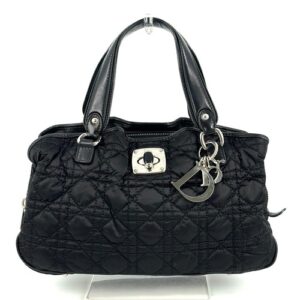 Christian Dior Cannage Lady dior Handbag Black Quilted Nylon [Demo Video]