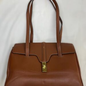 Celine Medium Soft Bag Caramel Natural Tan Smooth Calfskin Leather Made in Italy