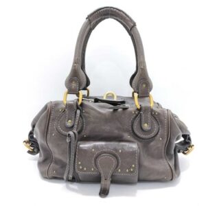 Chloe Paddington Leather Satchel Handbag Brown Gold Some parts are missing