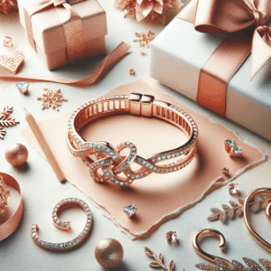 PHOGARY Bracelets for Women, Charm Rose Gold Knot Bracelet for Jewelry Gifts, Classic Bracelets Crystals Birthday Thanksgiving Christmas Xmas Fashion Jewelry Gift for Mum Mother Wife Girlfriend Her