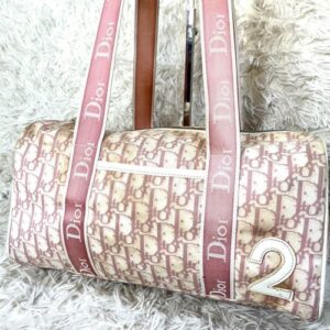 Christian Dior Pink 2 Trotter Handbag Tote Bag  used