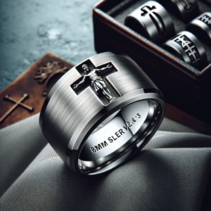 Cross Rings for Men, Premium Pure Titanium Rings for Men Lord Jesus Christian 8MM Silver Mens Wedding Ring Comfort Fit Matte Size 6-13 Cross Rings for Men, Premium Pure Titanium Rings for Men Lord Jesus Christian 8MM Silver Mens Wedding Ring Comfort Fit Matte Size 6-13