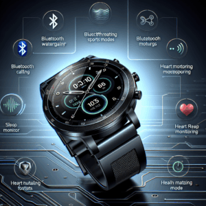 Smart Watch for Men Women, 1.85″ HD Touch Screen with Bluetooth Calling, 120+ Sports Modes, Heart Rate/Sleep/SpO2 Monitor, IP68 Waterproof, Compatible with iOS/Android (Black) Smart Watch for Men Women, 1.85″ HD Touch Screen with Bluetooth Calling, 120+ Sports Modes, Heart Rate/Sleep/SpO2 Monitor, IP68 Waterproof, Compatible with iOS/Android (Black)