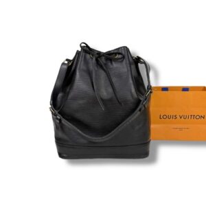 Louis Vuitton Noe One-Shoulder Bag, Drawstring, Epi Leather, Black, Noir