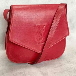 Yves Saint Laurent YSL Shoulder Bag Cassandra Pink Used Authentic Leather Used