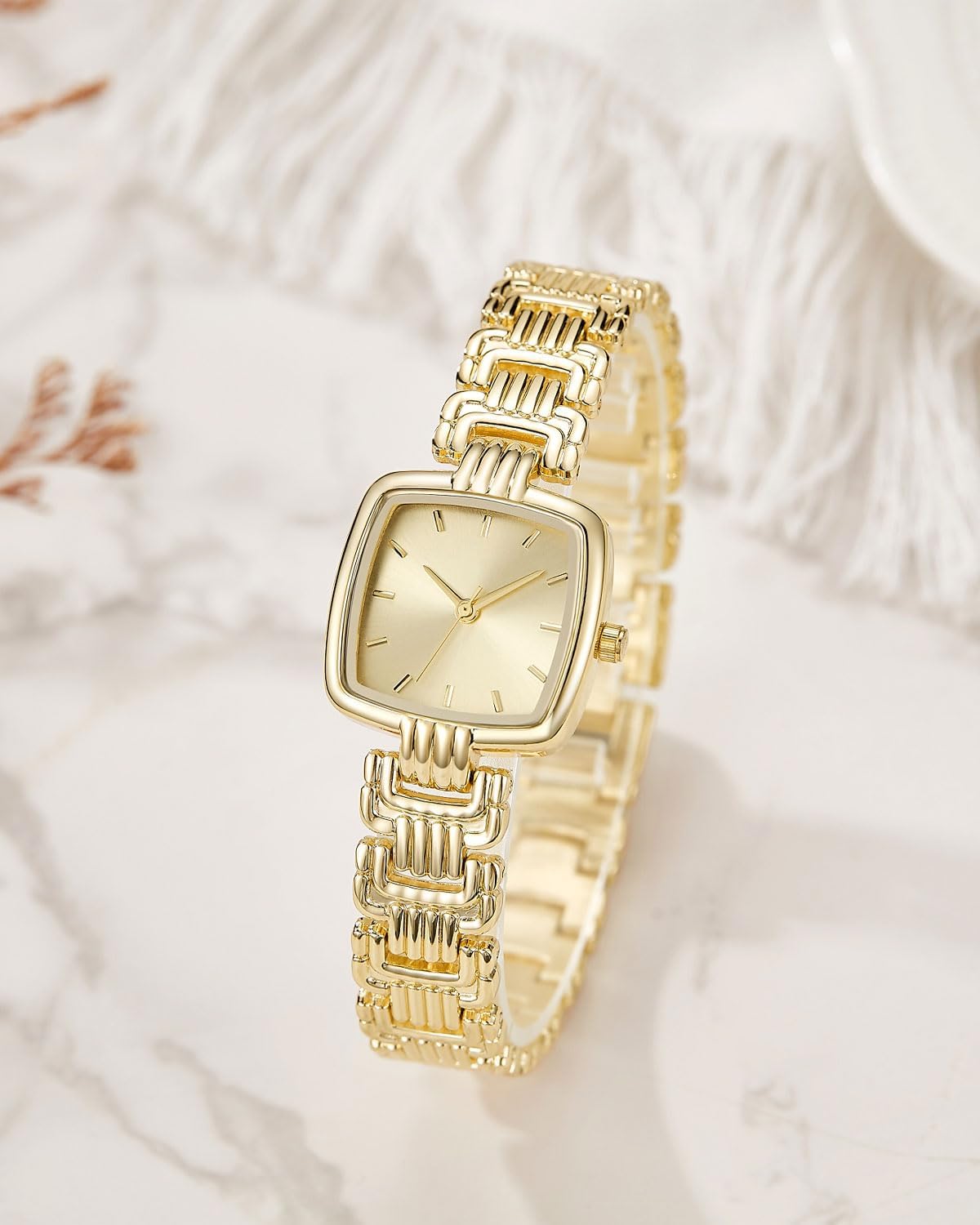 CIVO Womens Watch Square Analog Quartz Wrist Watch Luxury Classic Stainless Steel Waterproof Easy to Read Small Ladies Watch - Image 3