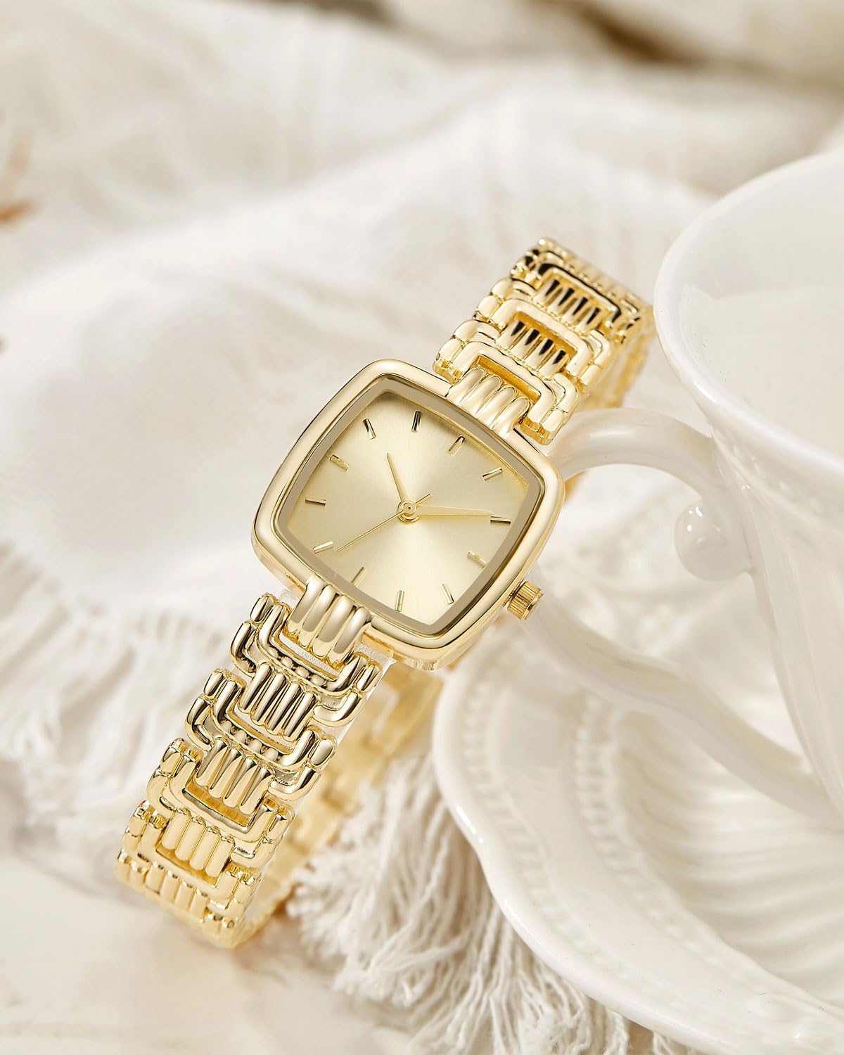 CIVO Womens Watch Square Analog Quartz Wrist Watch Luxury Classic Stainless Steel Waterproof Easy to Read Small Ladies Watch - Image 2