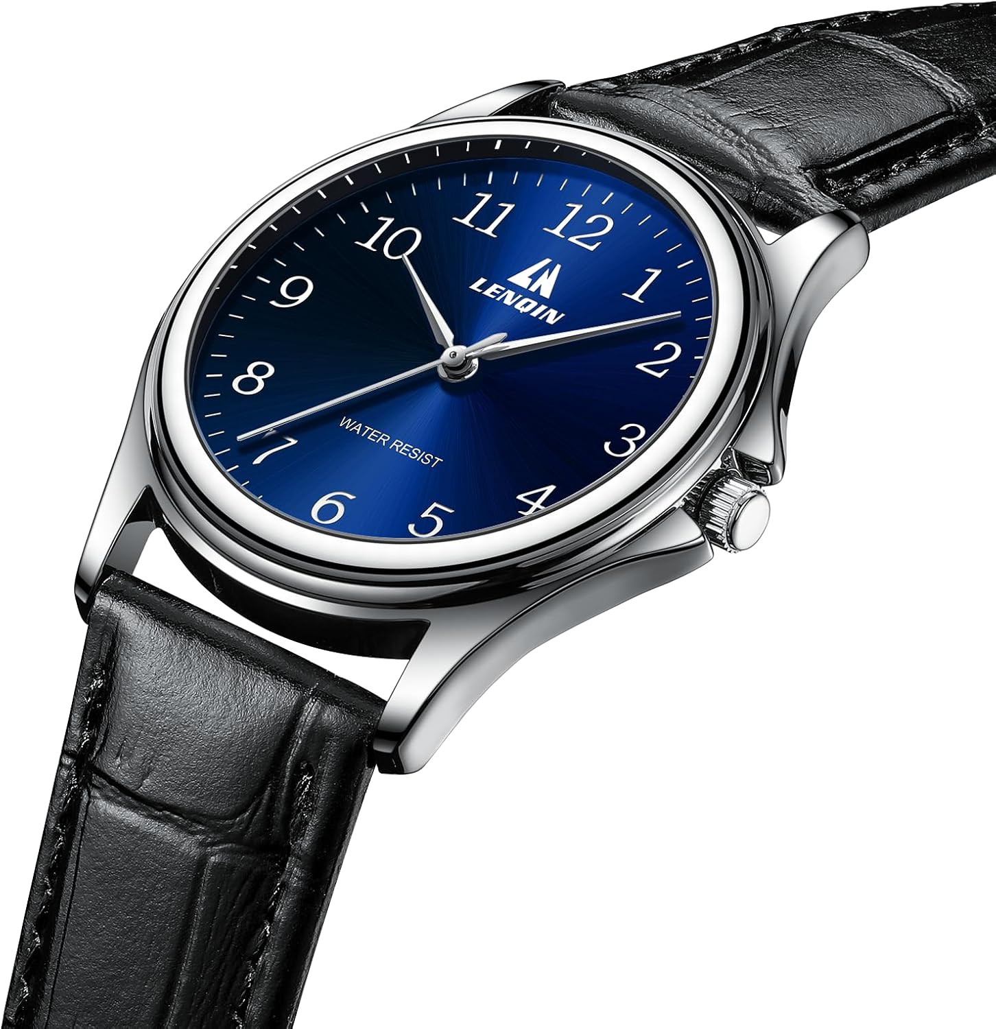 LN LENQIN Mens Watches with Leather Straps 30M Waterproof Wrist Watches for Men Light Simple Field Watches - Image 3