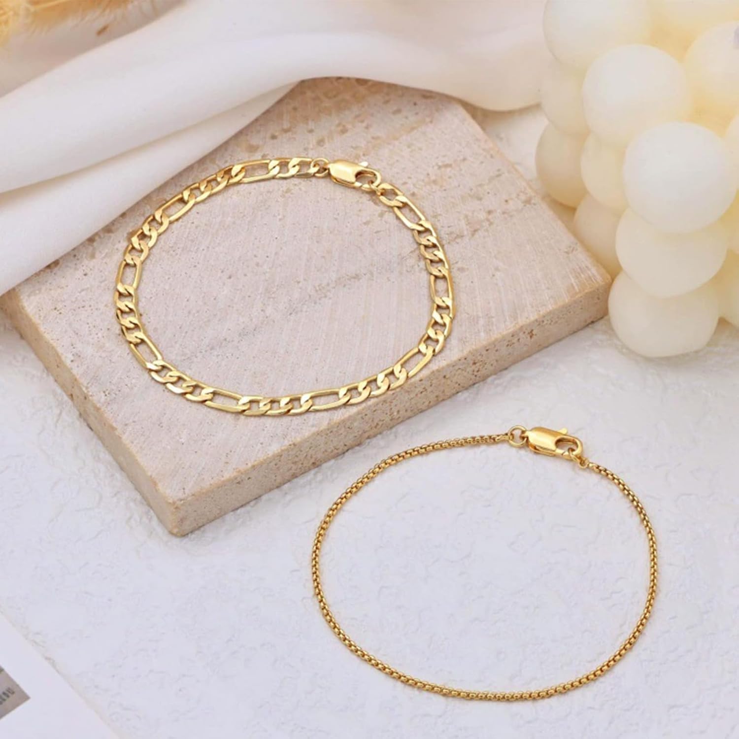 Men's Link Bracelet Gold Bracelets for Men Gold Plated Bracelet Set Mens Gold Bracelets Gold Cuban Bracelets Jewelry Gifts - Image 5