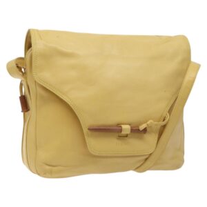 LOEWE Shoulder Bag Leather Yellow Auth hk2620 LOEWE Shoulder Bag Leather Yellow Auth hk2620