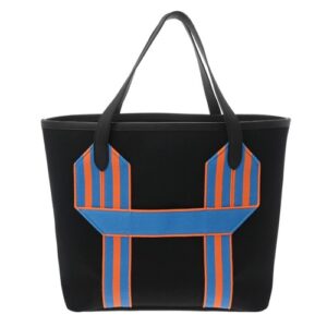 HERMES Pure Sangle Towar Military/Taurillon Clemence black unisex Tote Bag