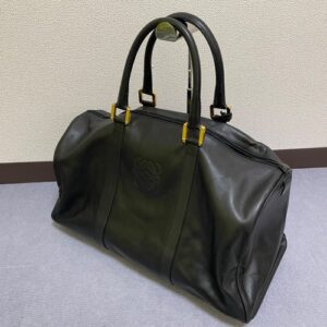 Loewe Boston bag in black anagram leather