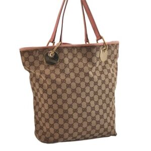 Authentic GUCCI Eclipse Shoulder Tote Bag GG Canvas Leather 120836 Brown 0439N Authentic GUCCI Eclipse Shoulder Tote Bag GG Canvas Leather 120836 Brown 0439N