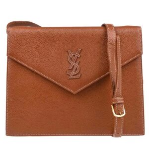 Yves Saint Laurent Brown Leather Shoulder Bag XX50085