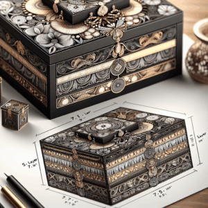 SONGMICS Jewelry Box, 5-Layer Jewelry Organizer, 5.1 x 7.9 x 9.7 Inches, Ink Black and Metallic Gold UJBC172B01 SONGMICS Jewelry Box, 5-Layer Jewelry Organizer, 5.1 x 7.9 x 9.7 Inches, Ink Black and Metallic Gold UJBC172B01