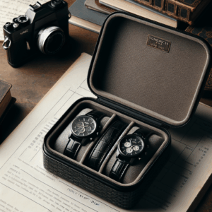 SONGMICS HOME RONNE Collection – 3 Watch Travel Case, 3-Slot Watch Box, Woven Embossed PU Leather, 3.9 x 7.9 x 3.5 Inches, Gift Idea, Ink Black Surface, Ink Black Lining UJWB017B01 SONGMICS HOME RONNE Collection – 3 Watch Travel Case, 3-Slot Watch Box, Woven Embossed PU Leather, 3.9 x 7.9 x 3.5 Inches, Gift Idea, Ink Black Surface, Ink Black Lining UJWB017B01