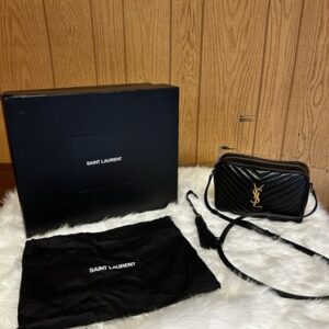 SAINT LAURENT Lou Medium YSL Camera Bag with Tassel in Quilted Leather