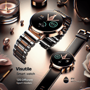 ESFOE Smart Watch for Women,1.43” Curved AMOLED Ultra-Thin Fitness Smartwatch with IP68 Waterproof,120 Sport Modes Pedometer for Android iOS,Elegant Smartwatch for Women Make/Answer Call,2 Bands ESFOE Smart Watch for Women,1.43” Curved AMOLED Ultra-Thin Fitness Smartwatch with IP68 Waterproof,120 Sport Modes Pedometer for Android iOS,Elegant Smartwatch for Women Make/Answer Call,2 Bands