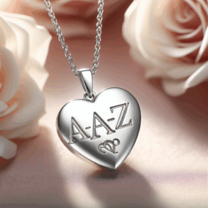 INFUSEU Sterling Silver Heart Initial Pendant Necklaces for Women Girls, Letter A-Z Jewelry Personalized Birthday Name Gifts for Her, 20 Inch Chain