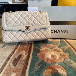 CHANEL Ivory Quilted Shoulder Bag #PGCW2Y