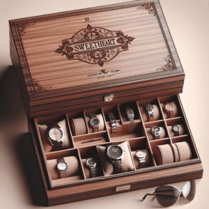 Decorebay Executive Wooden Watch Box Valet Box Sunglasses and Jewelry Box Storage Organizer – Walnut (Sweetheart) Decorebay Executive Wooden Watch Box Valet Box Sunglasses and Jewelry Box Storage Organizer – Walnut (Sweetheart)