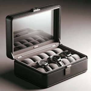 BoboGu 12-Slot Watch Box, Lockable Watch Case with Glass Lid, 2 Layers Black Textured Leather Watch Display, Thicken Amethyst Gray lining, Ideal Gift for Men and Husbands BoboGu 12-Slot Watch Box, Lockable Watch Case with Glass Lid, 2 Layers Black Textured Leather Watch Display, Thicken Amethyst Gray lining, Ideal Gift for Men and Husbands