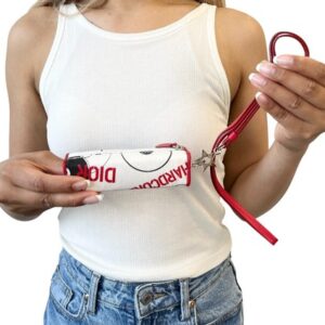 Christian Dior Vintage Hardcore Lipstick Case Mini Pouch Bag Star White Red