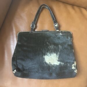 Prada ponyhair clasp handbag