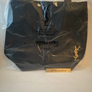 Yves Saint Laurent novelty tote bag Black Gold Logo YSL Japan Elegant Limited