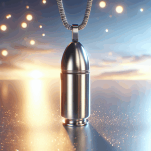 XSMZB Urn Necklaces for Ashes Bullet Container Pendant Stainless Steel Keepsake Holder Ashes for Pet Human Memorial Cremation Jewelry for Men Women