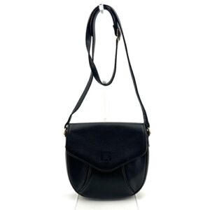 Burberry Leather Shoulder Bag Nova Check Crossbody Horse Magnet Black Authentic