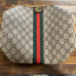GUCCI Ophidia GG Supreme Leather Clutch Hand Bag