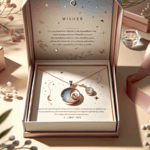 Leafael Wish Stone Pendant Necklace, Necklaces for Women with Birthstone Crystals, Jewellery for Women with Gift Box, Allergy-Free Birthstone Necklace for Women, 18K Rose Gold Plated or Silver-tone