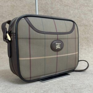 Burberry Nova Check Shoulder Bag Canvas Multicolor Authentic