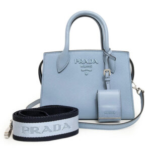 PRADA Monochrome Small Bag 3Way Saffiano ASTRALE 1BA269 #699